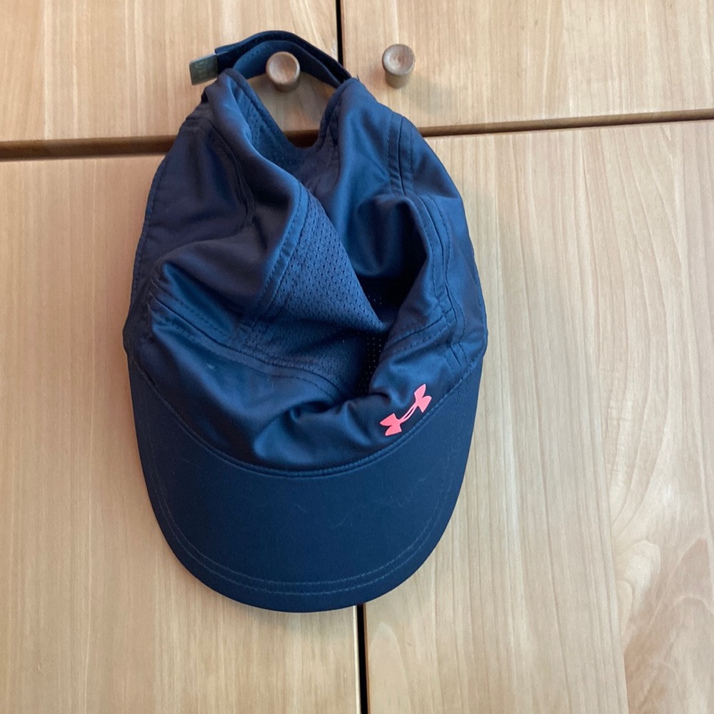 Under armour gray and pink workout hat